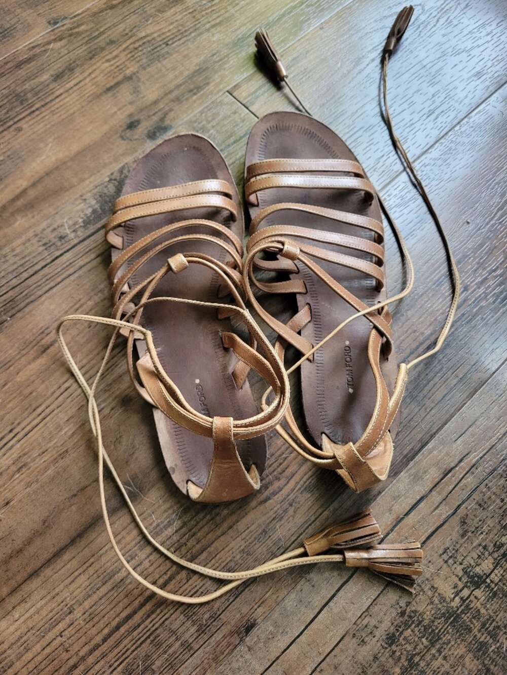 Tom Ford Leather Gladiator Sandals 39.5